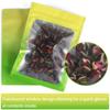 100 Pack Resealable Mylar Bags 3 x 4.7 Inch Smell Proof Bags with Clear Window Foil Pouch Bag Flat Bag Matte Yellow Green view 4