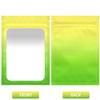 100 Pack Resealable Smell Proof Bags 4 x 6 Inch Mylar Bags with Clear Window Foil Pouch Bag Matte Gradient Color (Yellow Green) view 2