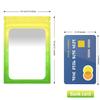 100 Pack Smell Proof Bags 3.3 x 5.1 Inch Mylar Bags for Food Storage with Clear Window Foil Pouch Bag Matte Gradient Color view 2