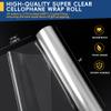 POPGIFTU 148 ft Clear Cellophane Wrap Roll (34 in x 148 ft)-3 Mil Thicken Cellophane Roll, Large Clear Wrapping Paper to Flower Gift Baskets Wrap, Gift Basket Wrapping Supplies view 3