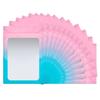 100 Pack Resealable Mylar Bags 5.5 x 7.9 Inch Smell Proof Bags with Clear Window Foil Pouch Bag Matte Gradient Color (Pink Blue) view 1