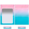 100 Pack Resealable Mylar Bags 5.5 x 7.9 Inch Smell Proof Bags with Clear Window Foil Pouch Bag Matte Gradient Color (Pink Blue) view 3
