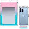 100 Pack Smell Proof Bags 5.9 x 8.7 Inch Mylar Bags with Clear Window Foil Pouch Bag Flat Baggies Matte Gradient Color (Pink Blue) view 2