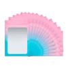 100 Pack Smell Proof Bags 4 x 6 Inch Resealable Mylar Bags with Clear Window Foil Pouch Bag Flat Bag Matte Gradient Color (Pink Blue) view 1