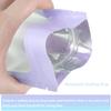 100 Pack Smell Proof Bags 3.3 x 5.1 Inch Mylar Bags with Clear Window Foil Pouch Bag Flat Bag Matte Gradient Color view 4
