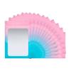 100 Pack Mylar Bags 3 x 4.7 Inch Resealable Smell Proof Bags with Clear Window Foil Pouch Bag Matte Gradient Color (Pink Blue) view 1