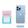 100 Pack Mylar Bags 3 x 4.7 Inch Resealable Smell Proof Bags with Clear Window Foil Pouch Bag Matte Gradient Color (Pink Blue) view 3