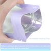 100 Pack Mylar Bags 3 x 4.7 Inch Resealable Smell Proof Bags with Clear Window Foil Pouch Bags Matte Gradient Color (Purple Blue) view 4