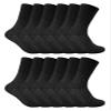 12 Pack Womens Viloft Non Binding Thermal Diabetic Socks | Sock Snob (5-9, Black) view 1