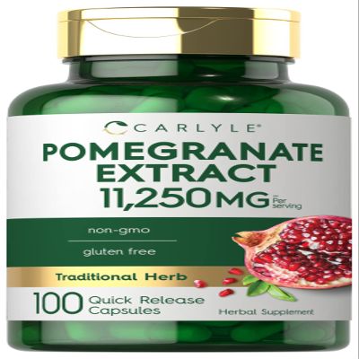 Carlyle Pomegranate Extract | 100 Capsules | Non-GMO, Gluten Free Supplement | Traditional Herb
