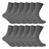 12 Pack Womens Viloft Non Binding Thermal Diabetic Socks | Sock Snob (5-9, Grey) view 1