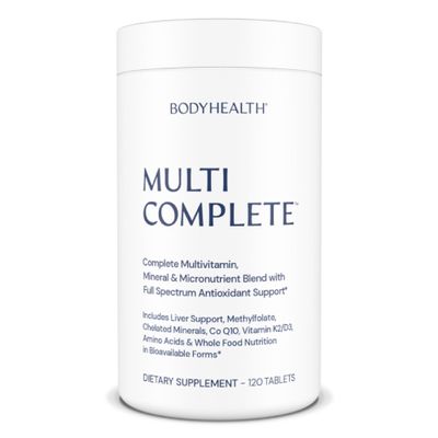 BodyHealth Multi Complete (120 Ct) Daily Multivitamin for Men and Women with Whole Foods, Minerals, Antioxidants, Organic Green Food Concentrates, and Liver Detox Extracts, Non GMO