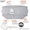 Calming Heat Back Wrap by Sharper Image with Power Pack | Cordless Electric Inflatable Heating Pad, Auto Shut-Off, Gift for Holidays, Women & Men | 3 Heat, 3 Vibrating Massage & 3 Lumbar Settings view 3