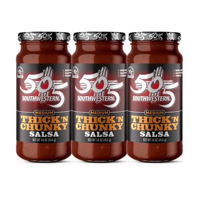 505 Southwestern Thick and Chunky Salsa, Medium (3-16oz Value Pack)