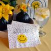 60 Count Smiley Face Party Napkins, 3 Packs of 20, 3 Ply Paper, Luncheon Size 6.75 x 6.75 Inches, Yellow and Black on White view 2