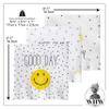 60 Count Smiley Face Party Napkins, 3 Packs of 20, 3 Ply Paper, Luncheon Size 6.75 x 6.75 Inches, Yellow and Black on White view 3