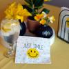 60 Count Smiley Face Party Napkins, 3 Packs of 20, 3 Ply Paper, Luncheon Size 6.75 x 6.75 Inches, Yellow and Black on White view 4