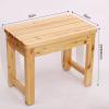XJHOME Shower/Bath Stools Wooden Bathroom Bench Shower Foot Rest for Bathtub Shaving Legs Spa Sauna Seat Bathing Seat Waterproof Non-Slip for The Elderly Disabled Small Seat (Size : 50x30x20cm) view 2