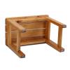XJHOME Shower/Bath Stools Wooden Bathroom Bench Shower Foot Rest for Bathtub Shaving Legs Spa Sauna Seat Bathing Seat Waterproof Non-Slip for The Elderly Disabled Small Seat (Size : 50x30x20cm) view 4