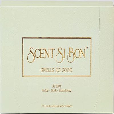 Scent Si Bon Luxury Scented Dryer Sheets, 50 Sheets, Le Vert Scent Inspired by Iconic Perfumes, Amber, Musk, Sandalwood, Fragrant Clothing Freshener, Fabric Softener, Reduce Static and Wrinkles