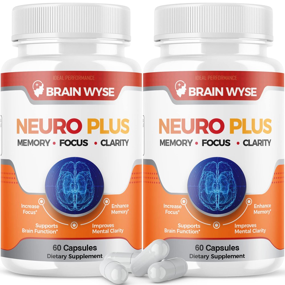 (2 Pack) Neuro Plus Brain and Focus Supplement Brain Wyse Pill (120 Capsules)