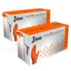 1st Choice 6 mil Orange Gloves, Disposable, Latex Free, Raised Diamond Grip, Mechanic Glove for Men, Large, 2 Boxes of 100 view 1