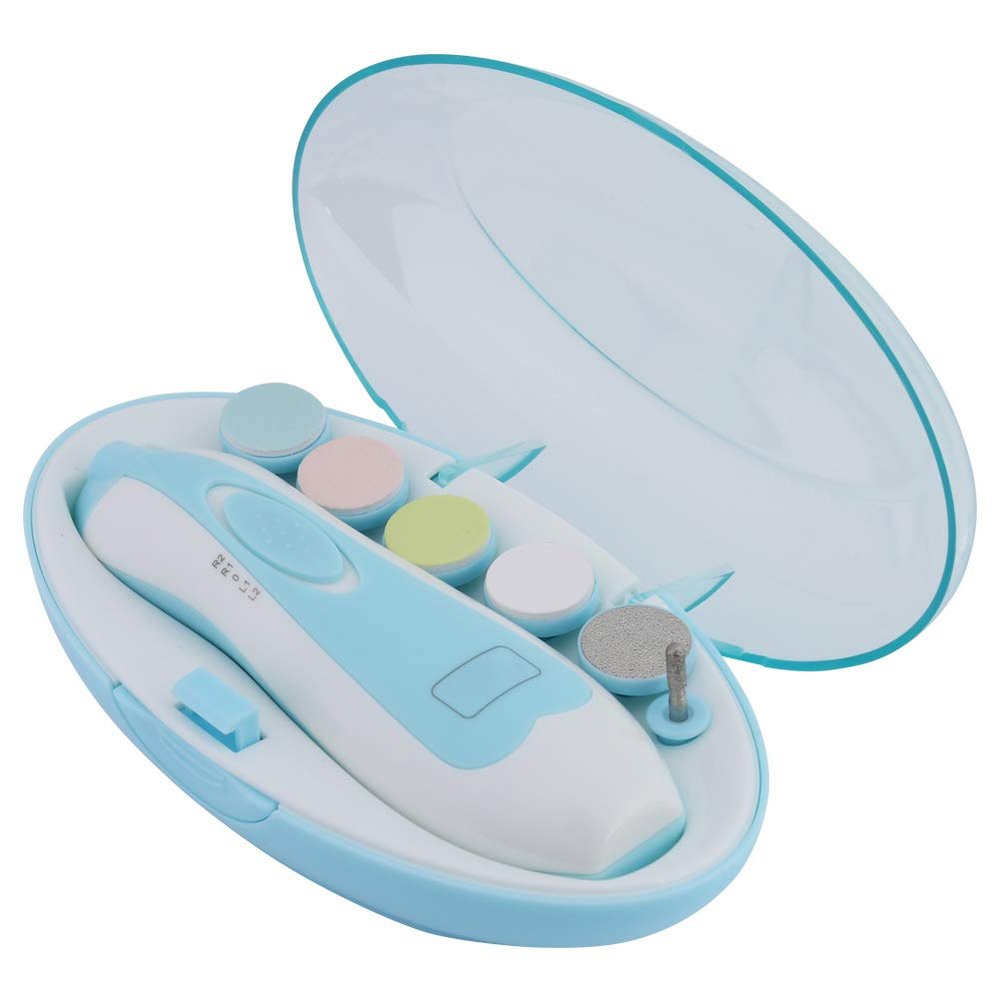 Baby Nail File Electric, 16 in 1 Baby Nail Trimmer Manicure Kit Baby Fingernail Clippers with Light, Baby Nail Grinder Toes Care Trim Polish Grooming Set for Infant Toddler with