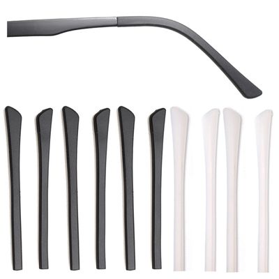 5 Pairs Anti-Slip Silicone Eyeglass End Tips Ear Sock Pieces Tube Eyewear Comfort Replacement Tips for Flat Thin Metal Eyeglass Legs,3Black/2White
