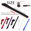 5 Pairs Anti-Slip Silicone Eyeglass End Tips Ear Sock Pieces Tube Eyewear Comfort Replacement Tips for Flat Thin Metal Eyeglass Legs,3Black/2White view 4