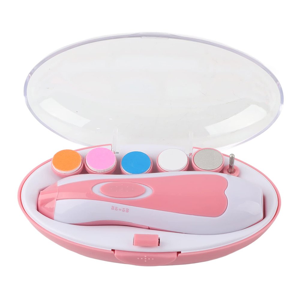 Baby Nail File Electric, 16 in 1 Baby Nail Trimmer Manicure Kit Baby Fingernail Clippers with Light, Baby Nail Grinder Toes Care Trim Polish Grooming Set for Infant Toddler with
