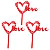 10 Pcs Glitter Love Heart Cupcake Toppers For Wedding Anniversary Cake Topper Party Supplies