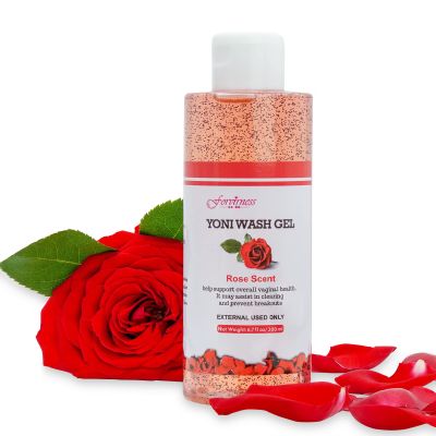 forvirness Feminine Wash with Cleaning Factor- Clean, pH Balance for Women, Rose Yoni Wash, 6.7 fl.oz Intimate Cleanser