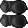 REEBENT 3D Eye mask for Sleeping,Machine Washable, Sleep Mask for Women, Blinder Blindfold Airplane (Black+Black) view 1
