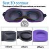 REEBENT 3D Eye mask for Sleeping,Machine Washable, Sleep Mask for Women, Blinder Blindfold Airplane (Black+Black) view 2