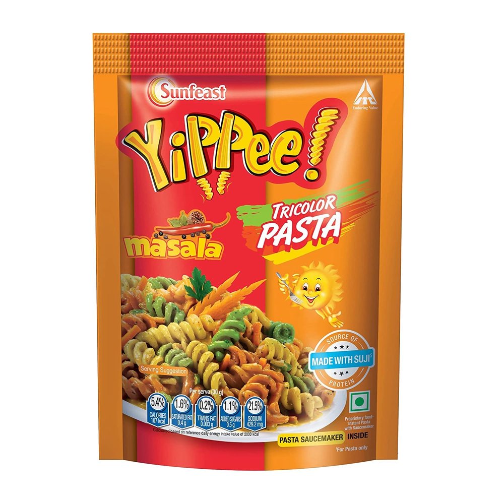 BBRATS Sunfeast YiPPee! Tricolor Instant Pasta, Masala, 65g