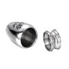 CCZUL 316L Stainless Steel Cremation Urns Ashes Holder Keepskae Memorial Jewelry Casket - Engraved Flower view 2