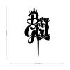 Boy Or Girl Cake Cupcake Toppers Baby Shower Cake Cupcake Toppers Cake Decorations Photo Booth Props Gender Reveal Parties Table Decoration for Boys And Girls view 2