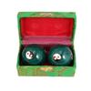 ARTIBETTER 1 Pair of 47mm Baoding Balls with Storage Case Green Chinese Health Stress Hand Massage Balls Tai Pattern Stress Relieve view 1