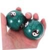 ARTIBETTER 1 Pair of 47mm Baoding Balls with Storage Case Green Chinese Health Stress Hand Massage Balls Tai Pattern Stress Relieve view 4
