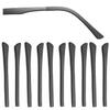 5 Pairs Anti-Slip Silicone Eyeglass End Tips Ear Sock Pieces Tube Eyewear Comfort Replacement Tips for Flat Thin Metal Eyeglass Legs Black view 1