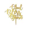 God Bless Arrow Cake Toppers Funny Wooden Birthday Cake Toppers Custom Baby Grils Boys Any Age Name Happy Birthday Cake Bunting Decor For Various Birthday Party Anniversary Glitter Wood view 2