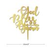 God Bless Arrow Cake Toppers Funny Wooden Birthday Cake Toppers Custom Baby Grils Boys Any Age Name Happy Birthday Cake Bunting Decor For Various Birthday Party Anniversary Glitter Wood view 3