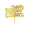ArogGeld One Happy Cake Topper Elegant Wooden Cake Toppers Happy Birthday Personalized Adventure Awaits Any Age Name Anniversary Party Decoration For Girl Women Birthday Party Glitter Wood view 2