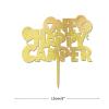 ArogGeld One Happy Cake Topper Elegant Wooden Cake Toppers Happy Birthday Personalized Adventure Awaits Any Age Name Anniversary Party Decoration For Girl Women Birthday Party Glitter Wood view 3