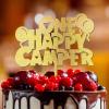 ArogGeld One Happy Cake Topper Elegant Wooden Cake Toppers Happy Birthday Personalized Adventure Awaits Any Age Name Anniversary Party Decoration For Girl Women Birthday Party Glitter Wood view 4