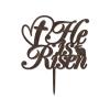ArogGeld He Is Risen Cake Topper Funny Wooden Brown Cake Toppers Happy Birthday Personalized Baby Grils Boys Any Age Name Anniversary Party Decoration For Engagement Bridal Shower Vow Renewal Wedding view 2