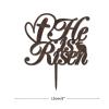 ArogGeld He Is Risen Cake Topper Funny Wooden Brown Cake Toppers Happy Birthday Personalized Baby Grils Boys Any Age Name Anniversary Party Decoration For Engagement Bridal Shower Vow Renewal Wedding view 3