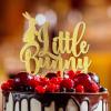 A Little Bunny Cake Topper Durable Wooden Birthday Cake Toppers Customized Happy Easter Children Adult Any Age Name Happy Birthday Cake Bunting Decor For Girl Women Birthday Party Glitter Wood view 4