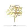ArogGeld Happy Birthday Cake Topper Classic Wooden Happy Birthday Topper Customized Children Adult Any Age Name Happy Birthday Cake Bunting Decor For Birthday Wedding Anniversary Party Glitter Wood view 3