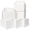 Happyhiram 50 Ct Large Party Gift Boxes with Handle White, 9x6x6 Gable Lunch Boxes Party Favor Boxes Barn Style Carry Out Box Recyclable Welcome Boxes Paper for Cookie Birthday Baby Shower Wedding view 1